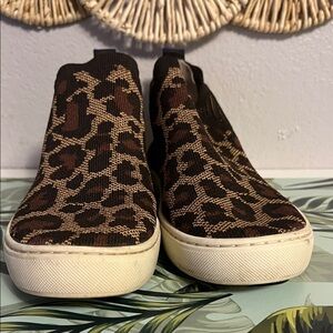 Rothy's Leopard Print Slip-On Sneakers